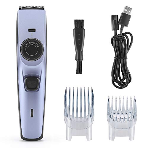 Cortapelos Hombres, Sin cable Profesional Cortapelos Eléctrico con USB recargable Afeitadora de barba Conjunto de herramientas de aseo Longitudes ajustables con precisión Kit de corte de cabello