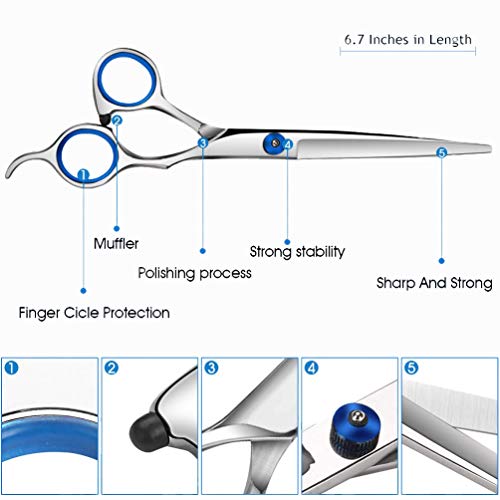 Cortapelos Hombres,Impermeable IPX7 Máquina de Cortar Pelo Profesional Cortadora LED,Tijeras de peluquería, Juego de Tijeras de Peluquería con Capa de Barbero y Peine de Maquinilla de Afeitar