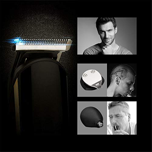 Cortapelos Profesional Hombre, TTMOW Maquina Cortar Pelo con 5 en 1 Set de Afeitado Multifunción, Eléctrico Maquina Afeitar Recortador de Barba/ Nariz/ Cabeza/ Cara/ Cuerpo, USB Carga Rápida