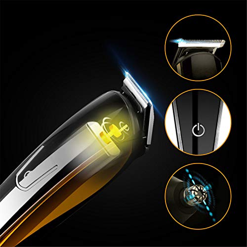 Cortapelos Profesional Hombre, TTMOW Maquina Cortar Pelo con 5 en 1 Set de Afeitado Multifunción, Eléctrico Maquina Afeitar Recortador de Barba/ Nariz/ Cabeza/ Cara/ Cuerpo, USB Carga Rápida