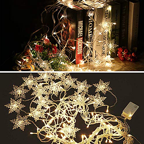 Cortina de Luces, Luz Cadena, Luz de Cortina, LED Guirnaldas luminosas, Cadena De Luces, 8 Modos de Luz Perfecto para Decoración de Navidad, Festival,Fiestas, Casa,Jardín,Boda, Blanco Cálido