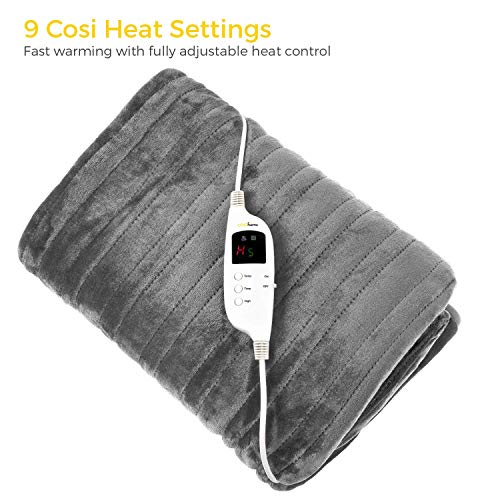 Cosi Home Manta Térmica Eléctrica. Con Control Remoto, Temporizador y 9 Niveles de Calor
