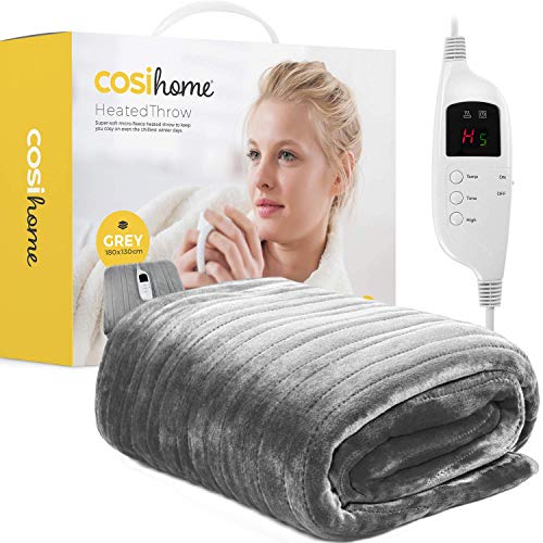 Cosi Home Manta Térmica Eléctrica. Con Control Remoto, Temporizador y 9 Niveles de Calor