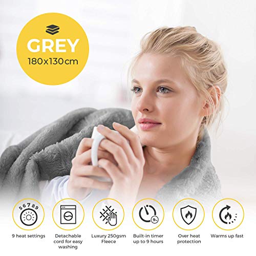 Cosi Home Manta Térmica Eléctrica. Con Control Remoto, Temporizador y 9 Niveles de Calor