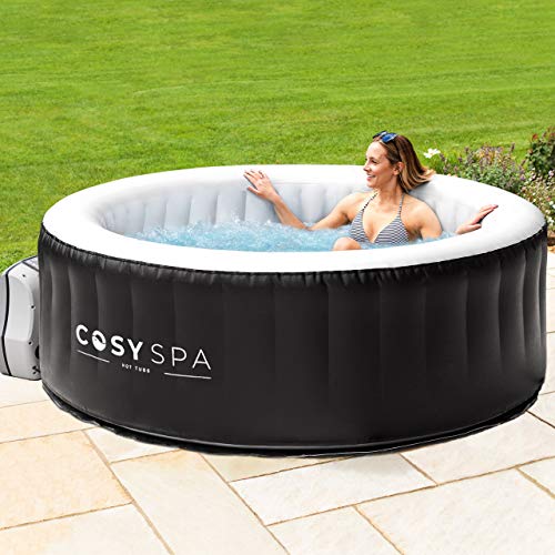 CosySpa Piscina Hinchable | Jacuzzi Climatizado |Burbujas Hidromasaje | 4 – 6 plazas (Solo Jacuzzi, 4 Plazas)