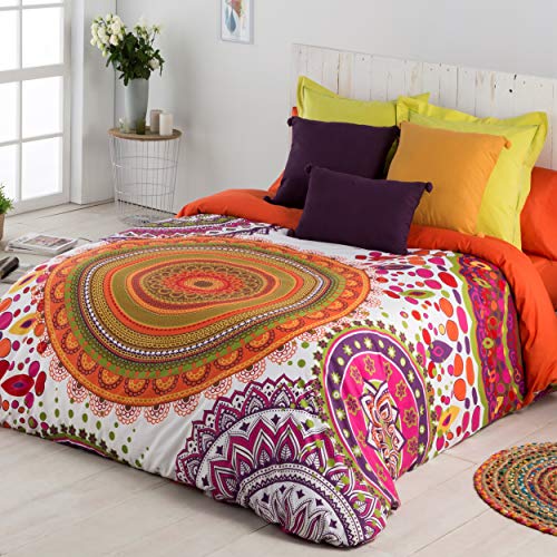 COTTON ARTean Funda Nordica Mandala Cama de 150/160 ALGODÓN 100%