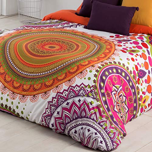 COTTON ARTean Funda Nordica Mandala Cama de 150/160 ALGODÓN 100%