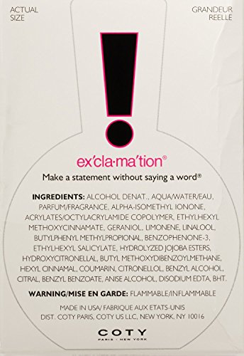 Coty Exclamation - Colonia en espray de 50ml, perfume para mujer, Reino Unido