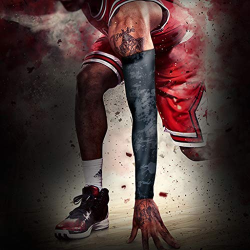 COZOCO 1 Unid Protectores De Brazos Transpirable Antideslizante Alto Elástico Codos Mangas De Protección Solar De Compresión Uv (XL, gris)