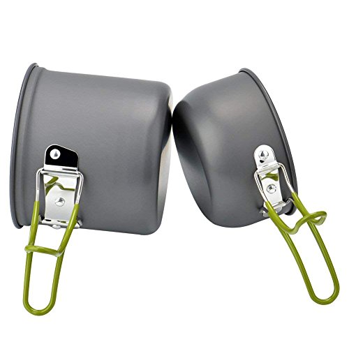 Cozywind Utensilios de Cocina para Camping, Kit de Olla para Acampada y Senderismo, Portátil 2 Piezas