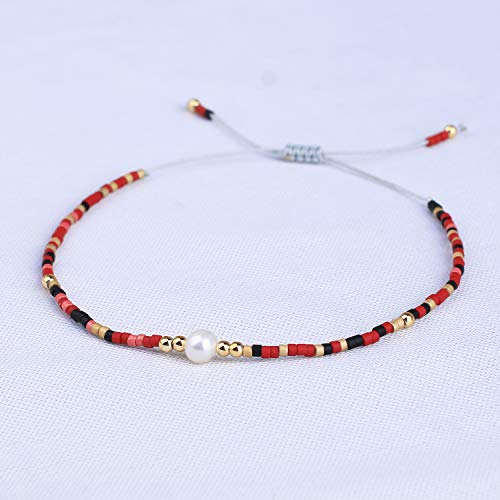 C.QUAN CHI Cuerda Esposas Hebra Tejido Pulsera Mujer Muñeca Ágata Playa Pulsera Bohemio Joyería Moda Hecho A Mano Trenzado Amistad Pulsera Guay Cumpleaños Regalos Graduación Regalos Su
