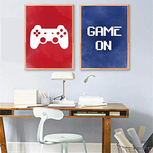 Cqzk Arte de la Pared Lienzo Acuarela Carteles Impresos HD Juegos de Videojuegos Fiesta Pintura nórdica Modular Boys Room Wall Decoración para el hogar Imágenes 40x60cmX3 Sin Marco