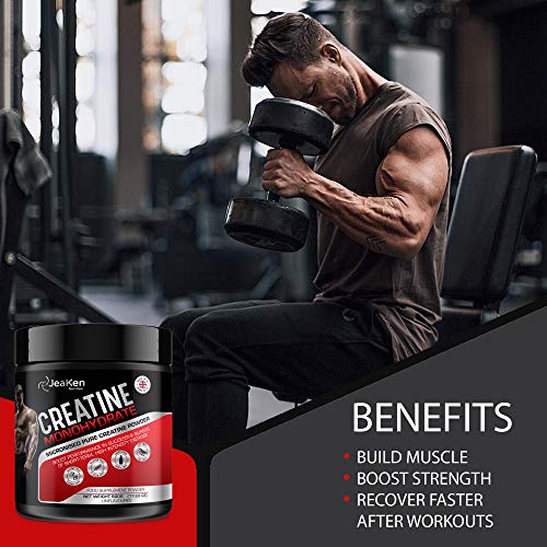 CREATINA MONOHIDRATADA EN POLVO - Proteinas Para Aumentar Masa Muscular - Creatina Monohidrato Micronizada 100% Pura Vegan Protein Powder- 500g de Suplementos Para Ganar Masa Muscular y Para Engordar