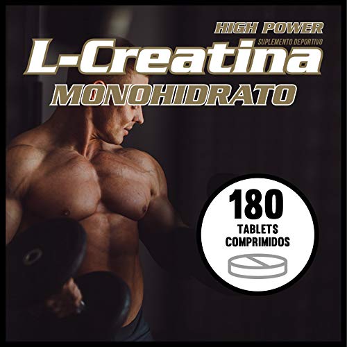 Creatina Monohidrato | Suplemento Deportivo Para Aumentar el Rendimiento Deportivo y la Masa Muscular | Más Fuerza y Energía | 180 Comprimidos -Qualnat