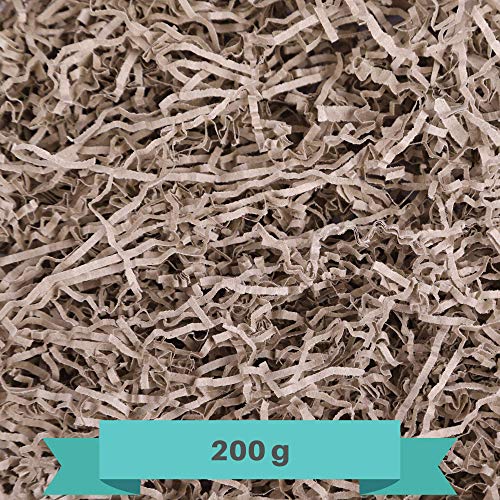 Creative Deco 200g Eco Papel Triturado Kraft | Reemplazo de Lana de Madera | Relleno Material de Embalaje para Cesta, Caja, Paquete
