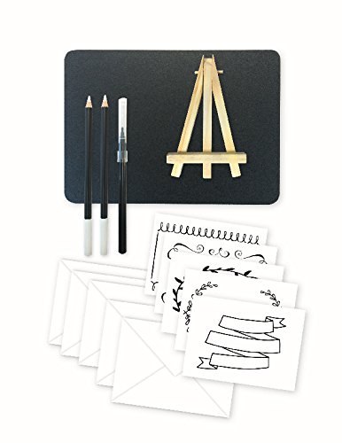Creative Lettering and Beyond Art & Stationery Kit: Includes a 40-page project book, chalkboard, easel, chalk pencils, fine-line marker, and blank note cards with envelopes (Creative...and Beyond)