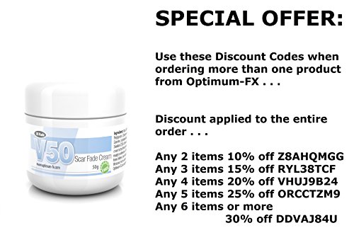 Crema Atenuante de Cicatrices V50 Tratamiento Para Cicatrices Viejas y Nuevas Rojeces Faciales y Manchas Utilízala en Cualquier Parte del Cuerpo 50 g