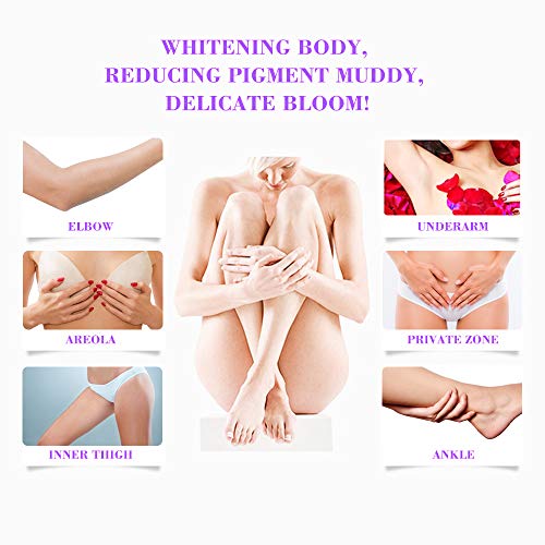 Crema Blanqueadora Íntima, Crema para Blanquear el Cuerpo, Crema Corporal Natural Crema para Desodorante Aclarante de las axilas, Efectiva para Axilas Rodillas Codos Bikini Áreas Sensibles y Privadas