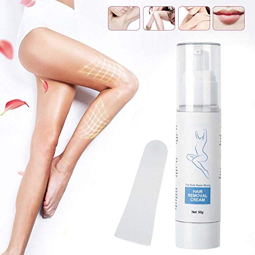 Crema de afeitar, 50g Crema depilatoria suave para el cuidado de la piel Crema depilatoria para pubis, piernas, axilas, crema depilatoria Body Bikini Line para mujeres y hombres(50 gramos)