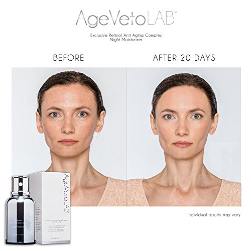 Crema de antienvejecimiento, retinol encapsulado, uso de noche, hidratante, complejo exclusivo con vitamina C, ácido hialurónico, niacinamida, vitamina E, péptidos, té verde, 50 ml