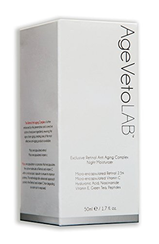 Crema de antienvejecimiento, retinol encapsulado, uso de noche, hidratante, complejo exclusivo con vitamina C, ácido hialurónico, niacinamida, vitamina E, péptidos, té verde, 50 ml