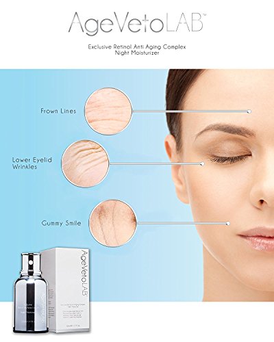 Crema de antienvejecimiento, retinol encapsulado, uso de noche, hidratante, complejo exclusivo con vitamina C, ácido hialurónico, niacinamida, vitamina E, péptidos, té verde, 50 ml