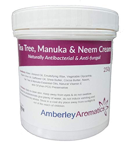Crema de árbol del té, neem y manuka, antibacteriana y antihongos, 250 g