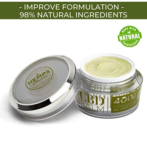 Crema de Cañamo de Alta Efectividad | Crema de CBD (400 mg de Cannabidiol) para Alivio de Dolores Musculares y Articulares - 50 ml | Hemps Pharma - CBD Balm Strength