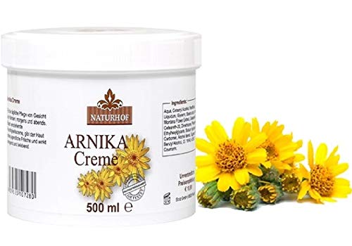 Crema de cuidado de la piel de árnica por Naturhof, 500 ml