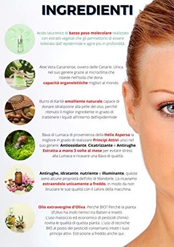 Crema facial baba de caracol – La crema antiarrugas capaz de atenuar las arrugas de la expresión, las manchas y las imperfecciones faciales y el cuello 100% natural, fabricada en Italia