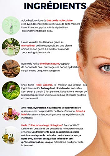 Crema facial baba de caracol – La crema antiarrugas capaz de atenuar las arrugas de la expresión, las manchas y las imperfecciones faciales y el cuello 100% natural, fabricada en Italia