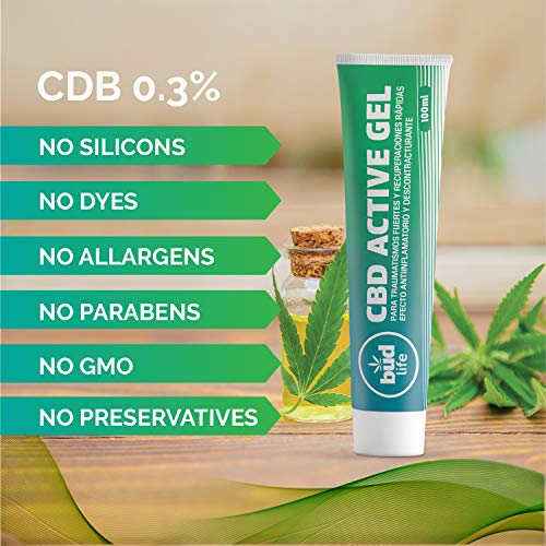 Crema Gel Balsamo CBD 100ml 0,3% Alivio Dolor Articulaciones Anti Golpes Accion Antiinflamatoria Contracturas Cuello Espalda Muscular Ligamentos Protector Calmante Reductor Hinchazon Cañamo Natural.