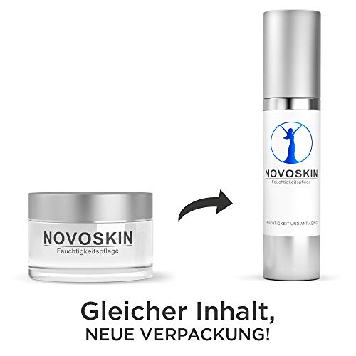 Crema hidratante de Novoskin -  Novoskin cuidado hidratante - Crema con Hydractin®, Radicare®, Escualeno de aceite de oliva, valiosos aceites botánicos, Pantenol (Provitamina B5) y glicerina - 50 ml
