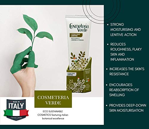 Crema Manos Calmante Cosmeteria Verde - Gracias a la fuerte acción calmante y hidratante de sus componentes vegetales reduce las condiciones de rugosidad y escamosidad.