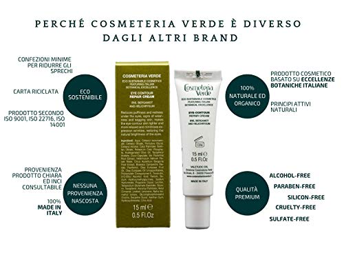 Crema Solucionadora Contorno Ojos Cosmeteria Verde - Es un producto completo que puede tratar todos los diferentes problemas esteticos de la zona peri-ocular.