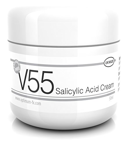 Crema V55 SIN Parabenos con Ácido Salicílico para granos, puntos negros, rojeces y piel problemática - 50 gramos