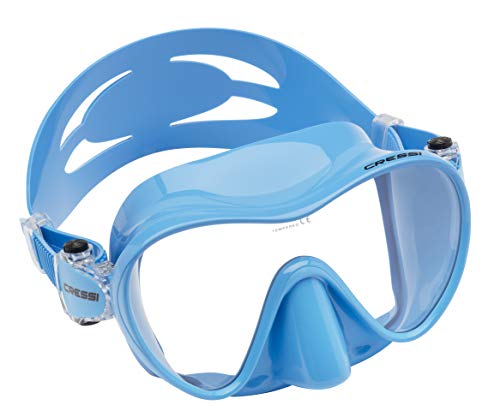 Cressi F1 Mask Máscara Monocristal Tecnología Frameless, Unisex, Azul, L