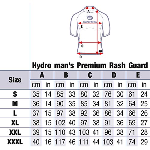 Cressi Hydro Men's Rash Guard Short Sleeves - Camisa de Protección Deportiva para Hombres con Mangas Cortas, Negro/Lime, L