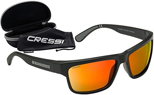 Cressi Ipanema Sunglasses Gafas de Sol, Unisex Adulto, Gris/Lentes Naranja Espejo, Talla única