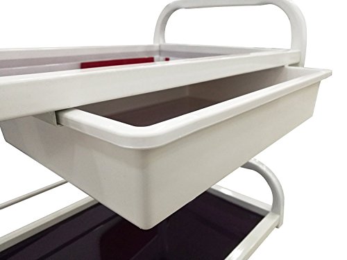 Crisnails - Carros de Mantenimiento con Ruedas Profesional para Peluquería, Barbería, Perfumería, Cosméticos, Salón, Tienda de Tatuaje, Manicura y Pedicura (Morado)