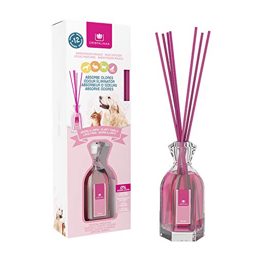 CRISTALINAS Ambientador MIKADO Absorbe olores MASCOTAS. 0% Alcohol, +12 Semanas de duración. Aroma (Aroma Limpio)