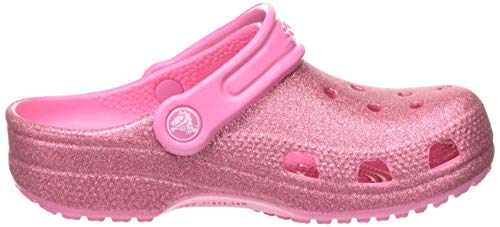 Crocs Classic Glitter Clog Kids, Zuecos Unisex Niños, Rosa (Pink Lemonade 669), 34/35 EU