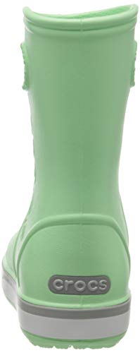 Crocs Crocband Rain Boot Kids, Botas de Agua Unisex Niños, Verde (Neo Mint/Light Grey 3to), 34/35 EU