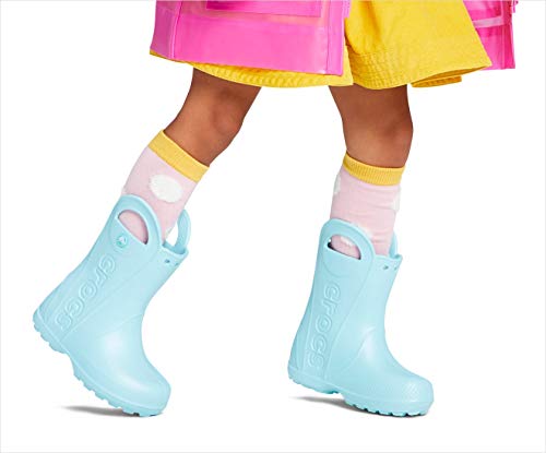 Crocs Handle It Rain Boot K, Botas de Agua Unisex Niños, Rosa (Candy Pink), 22/23 EU