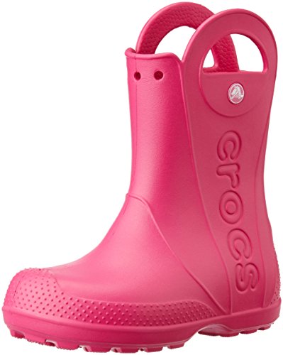 Crocs Handle It Rain Boot K, Botas de Agua Unisex Niños, Rosa (Candy Pink), 22/23 EU