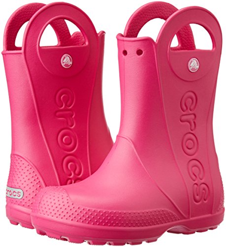 Crocs Handle It Rain Boot K, Botas de Agua Unisex Niños, Rosa (Candy Pink), 25/26 EU