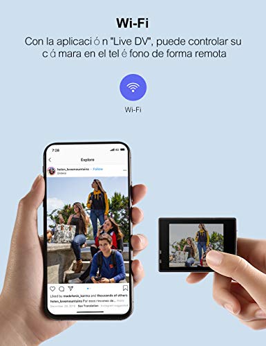 Crosstour CT8500 Cámara Deportiva 4K Wi-Fi 20MP (Cámara de Accion Acuatica de 40M con Micrófono Externo y Control Remoto, Funciones EIS Anti-Vibración y 20 Kits de Montaje de Accesorios)