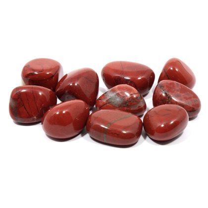 CrystalAge - Piedra de jaspe pulida de color rojo (20-25 mm)