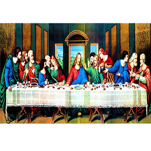 Cuadrado Completo/Redondo 5D Diy Hecho A Mano Pintura De Bordado De Diamantes Última Cena Exquisita Puntada De Mosaico Imagen Decoración Para El Hogar Regalo Arte,Taladro Cuadrado_70X90cm