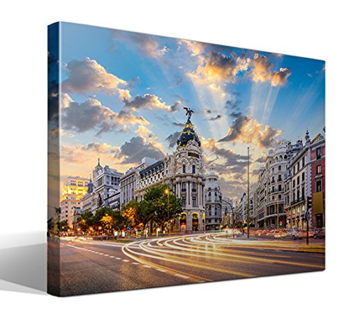 cuadro canvas Calle de Alcalá de Madrid - 95cm x 70cm - Fabricado en España